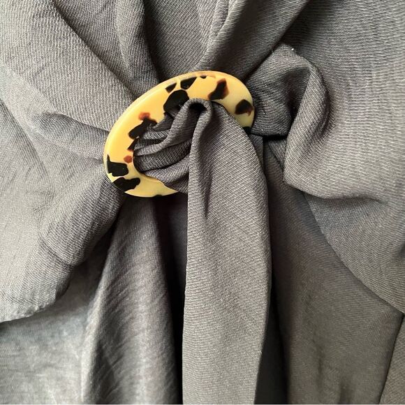 Topshop Horn Ring Mini Dress in Black | Size 8 US - Picture 6 of 11